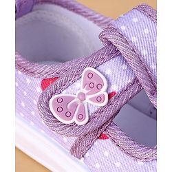 Cute Walk by Babyhug Velcro Closure Casual Shoes Butterfly Applique - Purple