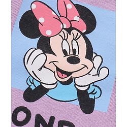 Babyhug Disney Cotton Single Jersey Knit Full Sleeves Night Suit Minnie Mouse Print- Purple & Pink