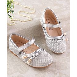 Cute Walk by Babyhug Velcro Closure Ballerina - Silver