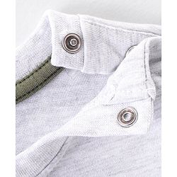 Babyhug Single Jersey Knit Full Sleeves T-Shirt & Lounge Pants Set With Animal Print - White & Green