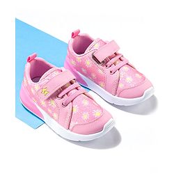Cute Walk by Babyhug Velcro Closure Sneaker Shoes With Floral Print - Pink
