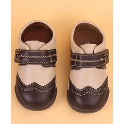 Cute Walk by Babyhug Party Shoes with Velcro Closure - Brown