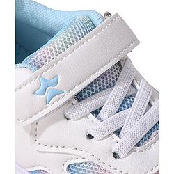 Cute Walk by Babyhug Velcro Closure Sneakers - White & Blue