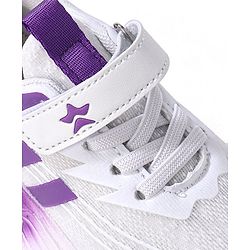 Cute Walk by Babyhug Sneaker Shoes With Velcro Closure - White & Purple