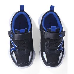 Cute Walk by Babyhug Sneaker with Lace Up & Velcro Closure - Black & Blue