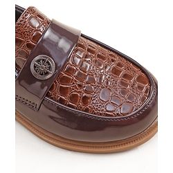 Cute Walk by Babyhug Slip On Formal Shoes- Dark Brown