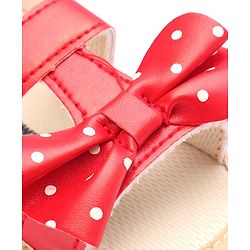 Cute Walk by Babyhug Velcro Closure Booties Bow Applique - Black