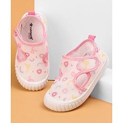 Cute Walk by Babyhug Casual Printed Shoes with Velcro Closure - Pink