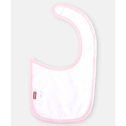 Babyhug Cotton Bibs Dinosaur Embroidery Set of 3 - Pink & White