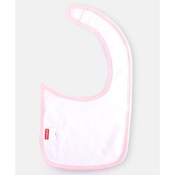 Babyhug Cotton Bibs Dinosaur Embroidery Set of 3 - Pink & White