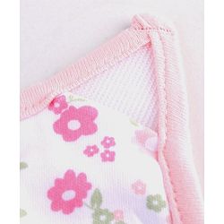 Babyhug Cotton Bibs Dinosaur Embroidery Set of 3 - Pink & White