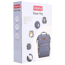 Babyhug Multifunctional Diaper Backpack Bunny Print- Navy Blue