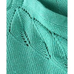 Babyhug Knitted Full Sleeves Side Tie Up Sweater Set with Cap - Aqua Blue