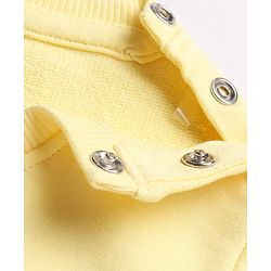 Babyhug Cotton Knit Full Sleeves Sweatshirt with Unicorn Design - Yellow