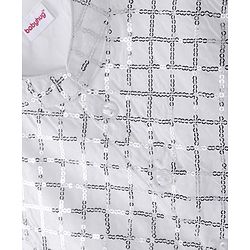 Babyhug Full Sleeves Solid Kurta Pyjama Set with Sequenced Embroidered Jacket - White & Silver