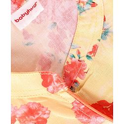 Babyhug Cambric Woven Full Sleeves Floral Printed Kurta Dhoti Set - Yellow & Orange