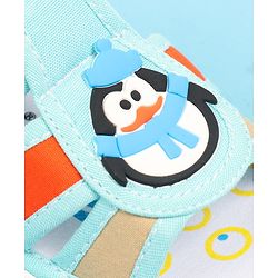 Cute Walk by Babyhug Velcro Closure Sandal with Penguin Applique - Blue