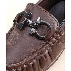 Cute Walk by Babyhug Slip On Party Wear Shoes - Brown