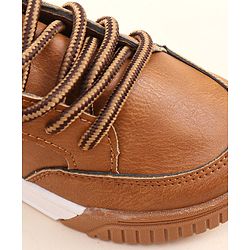 Cute Walk by Babyhug Lace Ups Formal Shoes - Brown