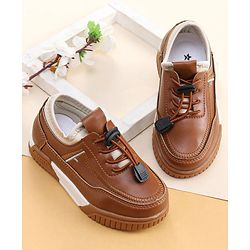 Cute Walk by Babyhug Lace Up Formal Shoes - Brown