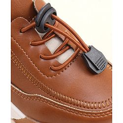 Cute Walk by Babyhug Lace Up Formal Shoes - Brown