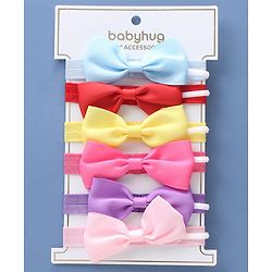Babyhug Free Size Female Hair Bands Pack of 6 - Multicolor