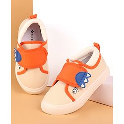 Cute Walk by Babyhug Slip On Casual Shoes with Velcro Closure - Beige & Orange