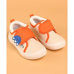 Cute Walk by Babyhug Slip On Casual Shoes with Velcro Closure - Beige & Orange