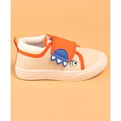 Cute Walk by Babyhug Slip On Casual Shoes with Velcro Closure - Beige & Orange
