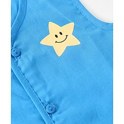 Babyhug 100% Cotton Woven Sleeveless Stars Printed Jhabla Pack of 3 - White Yellow & Blue