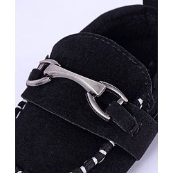 Cute Walk by Babyhug Slip On Loafer Booties - Black