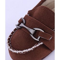 Cute Walk by Babyhug Slip On Loafer Booties - Coffee Brown