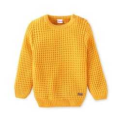 Babyhug Knitted Full Sleeves Solid Pullover Sweater - Yellow