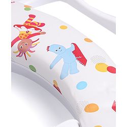 Babyhug Baby Potty Seat with Handle & Multicolour Print - Blue & Red
