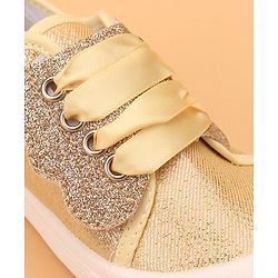 Cute Walk by Babyhug Slip On Glittery Casual Shoes - Gold