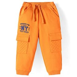 Babyhug Cotton Full Length Text Printed Lounge Pants Pack of 3 - Multicolour main image 1