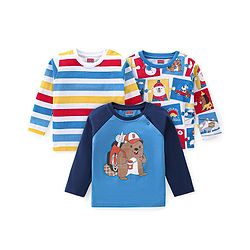 Babyhug 100% Cotton Knit Half Sleeves Polo T-Shirt with Abstract Print- White main image 0