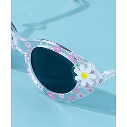 Babyhug Floral Applique Free Size Sunglasses - White