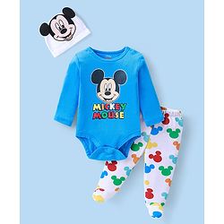 Babyhug Disney Cotton  Knit Full Length Lounge Pant Car Print - Blue main image 0
