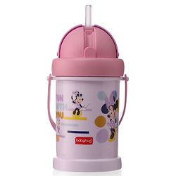 Babyhug Disney Mickey Mouse Print Straw Sipper With Snack Container Blue - 300 ml