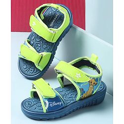 Cute Walk by Babyhug Disney Sandals with Velcro Closure Lion King Print - Blue