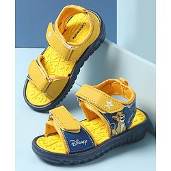 Cute Walk by Babyhug Disney Sandals with Velcro Closure Lion King Print - Yellow