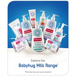 Babyhug Milky Face & Body Foam Wash - 200 ml, Extra mild and gentle, Soft & Nourishing Lather, Tear Free