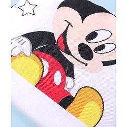 Babyhug Disney Interlock Knit Caps Mittens & Booties With Mickey Mouse Graphic - White