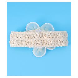 Babyhug Flower & Bead Applique Headband - Beige