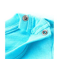 Babyhug Cotton Knit Full Sleeves Night Suit With Floral Print - Light Blue