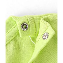 Babyhug Cotton Knit Full Sleeves Crocodile & Bear Printed Night Suit - Light Green