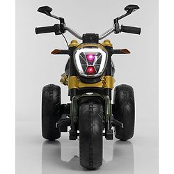Babyhug Super Harley Kids Three Wheel Battery Operated Ride on Bike With Music & Lights - Golden