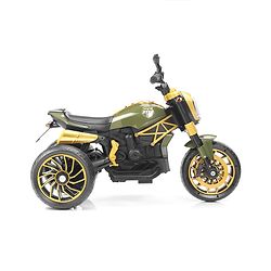 Babyhug Super Harley Kids Three Wheel Battery Operated Ride on Bike With Music & Lights - Golden