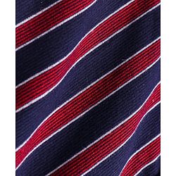 Babyhug Cotton Woven Full Sleeves Shirt with Stripes & Bow Applique - Red & Navy Blue